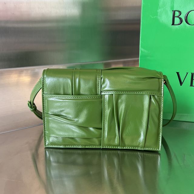 BV original calfskin mini cassette cross-body bag 731243 avocado