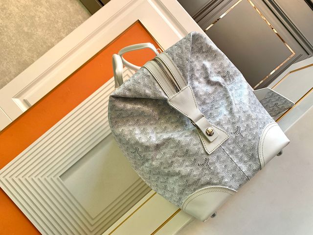 Goyard original canvas&calfskin boeing travel 55 bag GY0031 white