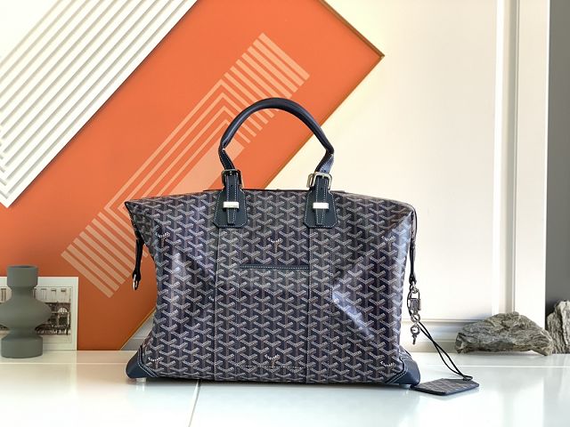 Goyard original canvas&calfskin bowling 45 bag GY0032 dark blue