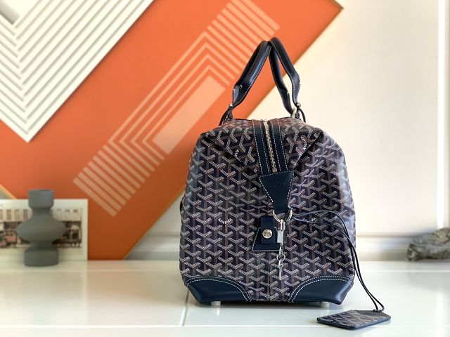 Goyard original canvas&calfskin bowling 45 bag GY0032 dark blue