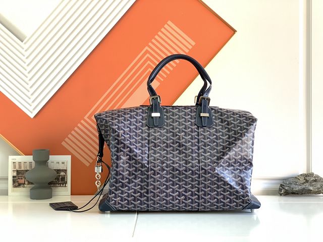 Goyard original canvas&calfskin bowling 45 bag GY0032 dark blue