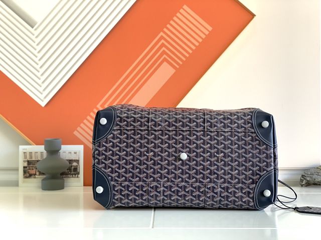 Goyard original canvas&calfskin bowling 45 bag GY0032 dark blue