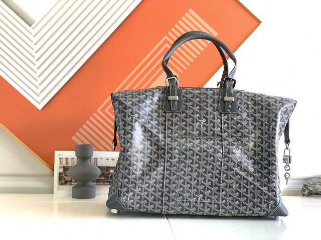 Goyard original canvas&calfskin bowling 45 bag GY0032 grey