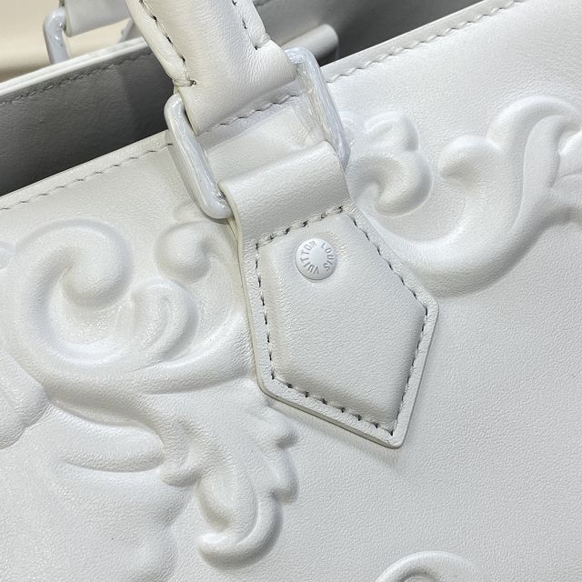 Louis vuitton original calfskin sac plat tote bag M21841 white