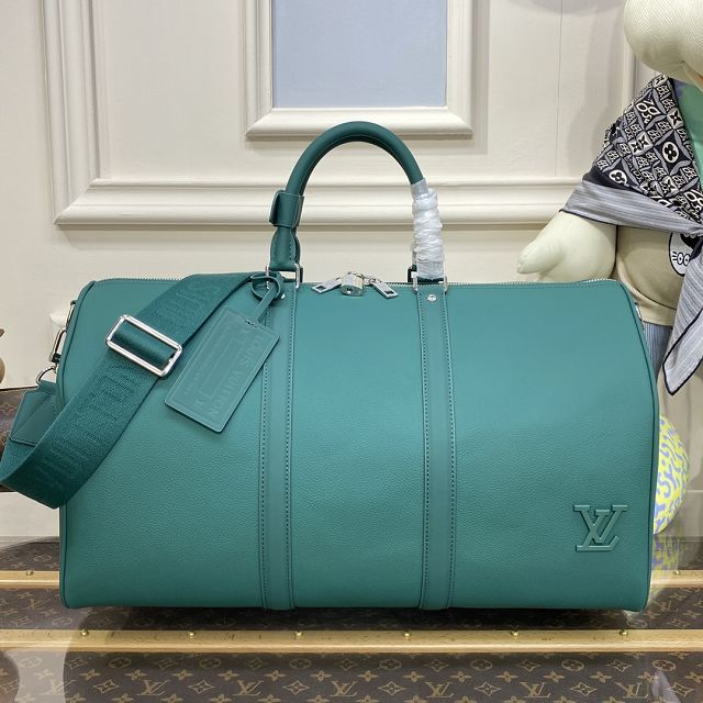 Louis vuitton original calfskin aerogram keepall 50 M21536 green