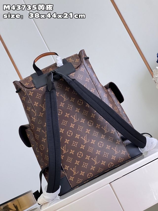 Louis vuitton original monogram canvas christopher backpack MM M43735 yellow