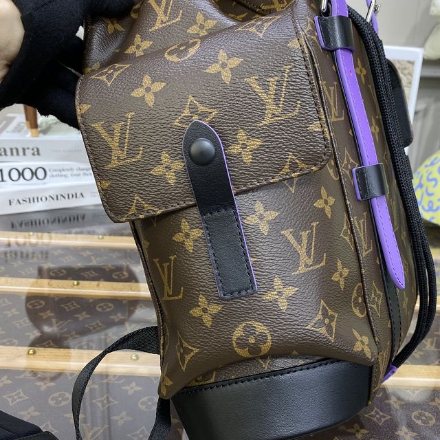 Louis vuitton original monogram canvas christopher backpack pm M46247 purple