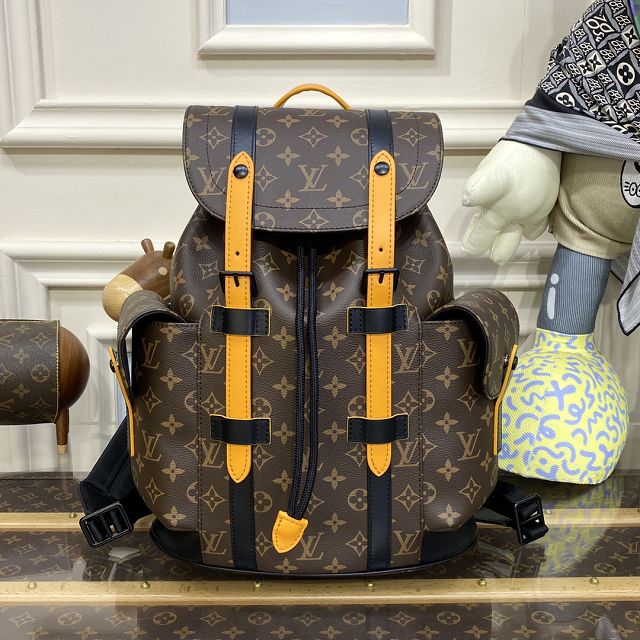 Louis vuitton original monogram canvas christopher backpack pm M46699 yellow