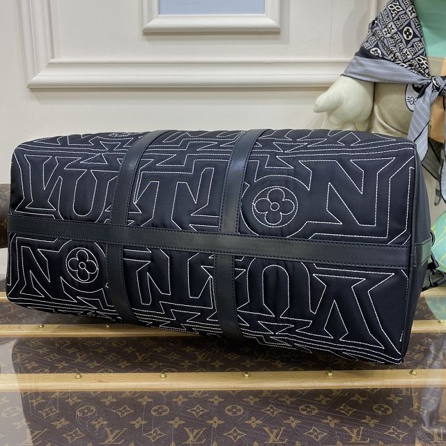 Louis vuitton original nylon keepall 50 M21428 black