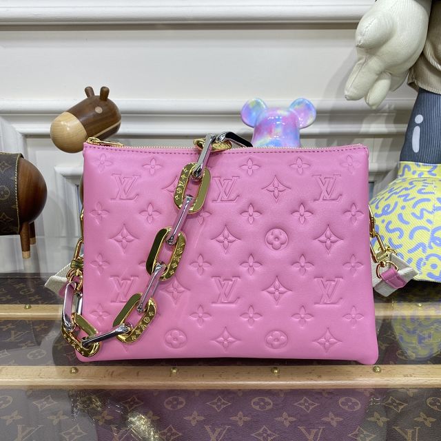 2023 Louis vuitton original lambskin coussin pm bag M22395 pink