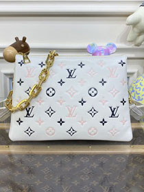 2023 Louis vuitton original lambskin coussin pm bag M22853 white