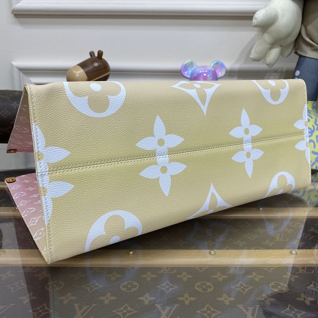 2023 Louis vuitton original monogram canvas onthego gm M57641 yellow