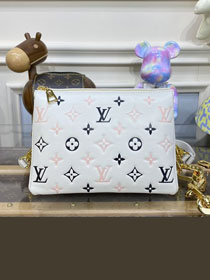 Louis vuitton original lambskin coussin BB bag M22954 white