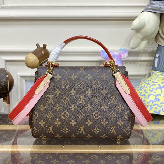 Louis vuitton original monogram canvas cluny BB handbag M42738 red&pink