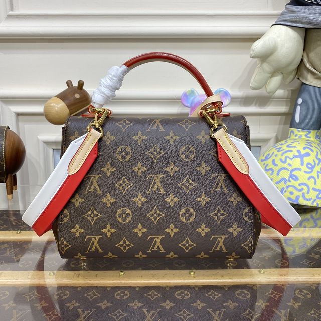 Louis vuitton original monogram canvas cluny BB handbag M43791 red