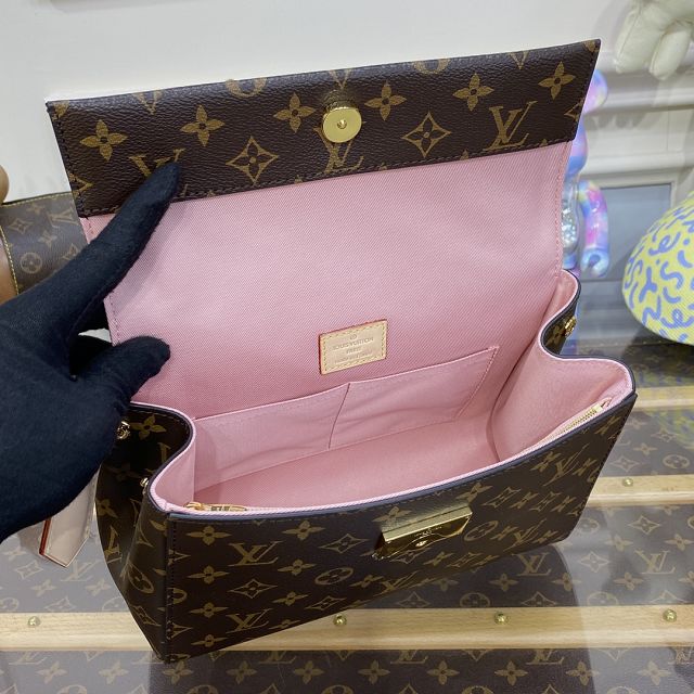 Louis vuitton original monogram canvas cluny BB handbag M44267 pink