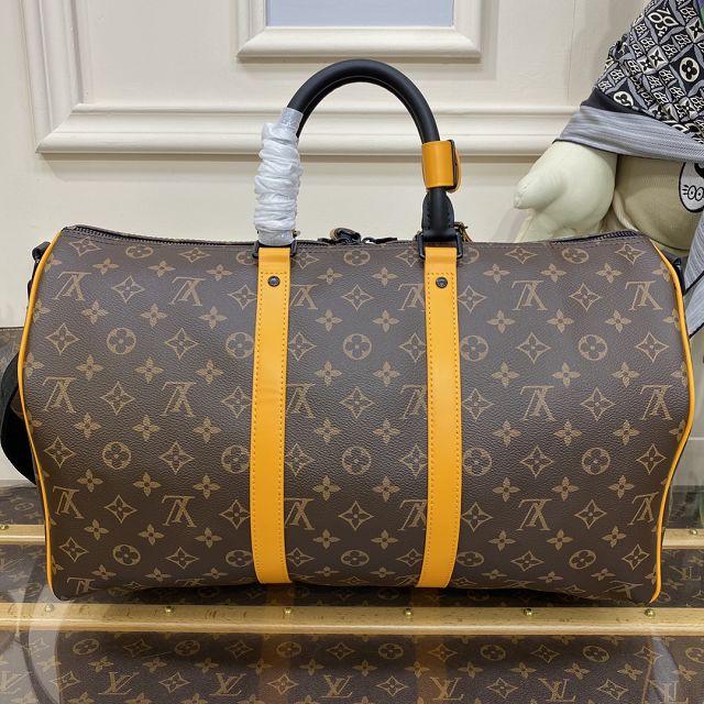 Louis vuitton original monogram canvas keepall 45 M46703 yellow