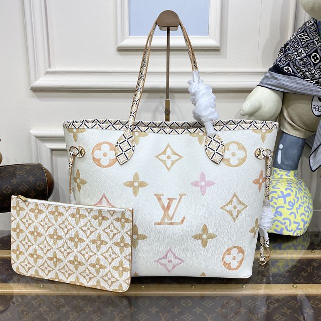 Louis vuitton original monogram canvas neverfull MM M22978 beige