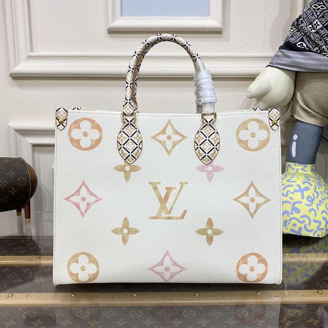 Louis vuitton original monogram canvas onthego MM M22975 beige