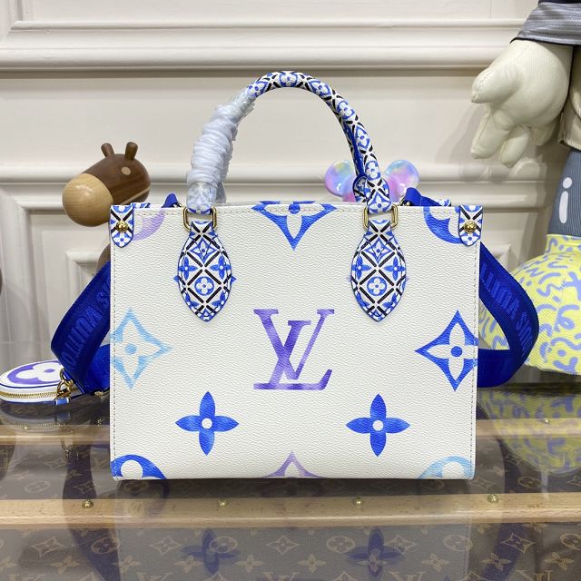 Louis vuitton original monogram canvas onthego PM M22976 blue