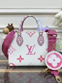 2023 Louis vuitton original monogram canvas onthego PM M22976 pink