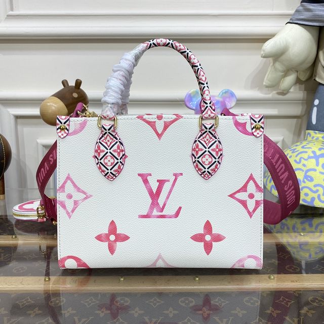 Louis vuitton original monogram canvas onthego PM M22976 pink