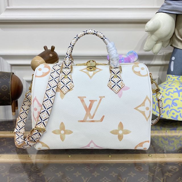 Louis vuitton original monogram canvas speedy 25 M22987 beige