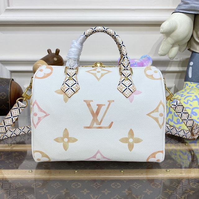 Louis vuitton original monogram canvas speedy 25 M22987 beige