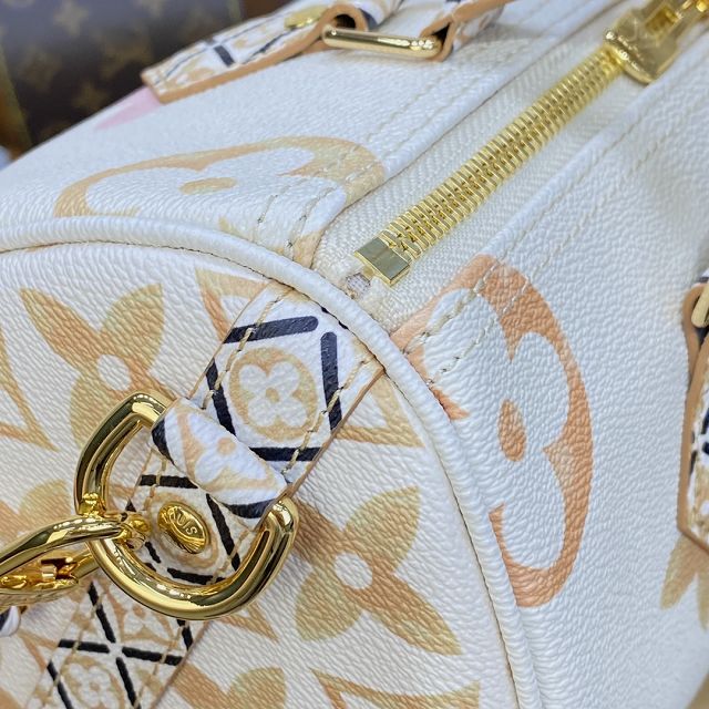 Louis vuitton original monogram canvas speedy 25 M22987 beige