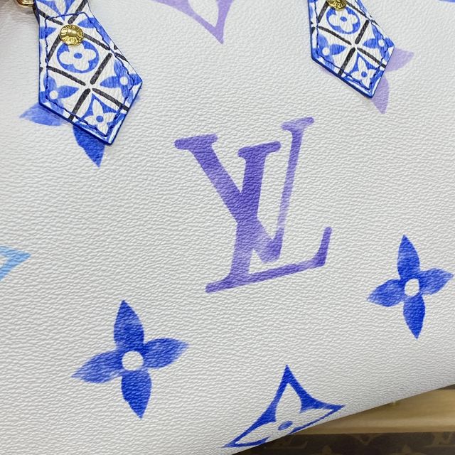 2023 Louis vuitton original monogram canvas speedy 25 M23073 blue