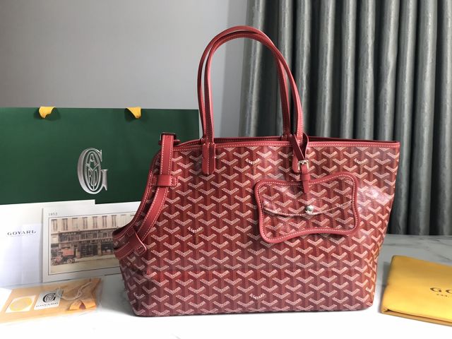 Goyard original canvas chien gris pet carrier bag GY0037 red