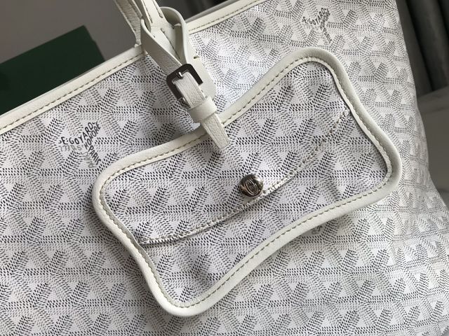 Goyard original canvas chien gris pet carrier bag GY0037 white