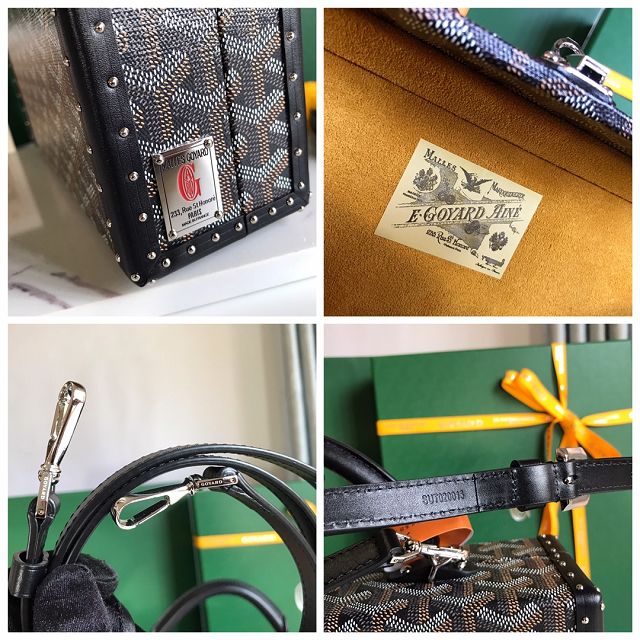 Goyard original canvas grand hotel trunk bag GY0036 black