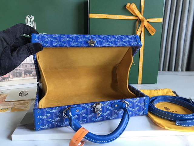 Goyard original canvas grand hotel trunk bag GY0036 blue