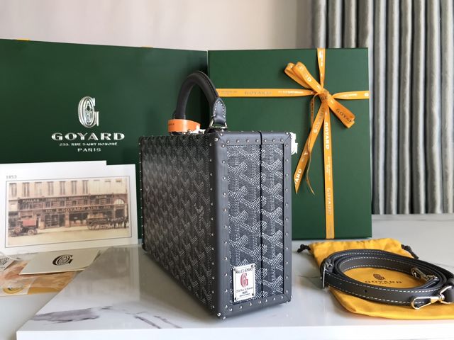 Goyard original canvas grand hotel trunk bag GY0036 grey