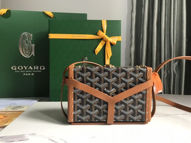 Goyard original canvas minaudiere trunk bag GY0039 black&brown