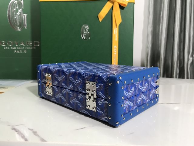 Goyard original canvas minaudiere trunk bag GY0039 blue