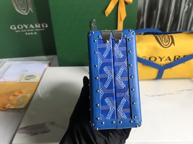 Goyard original canvas minaudiere trunk bag GY0039 blue