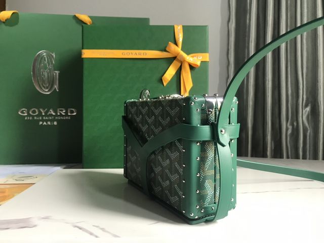 Goyard original canvas minaudiere trunk bag GY0039 green