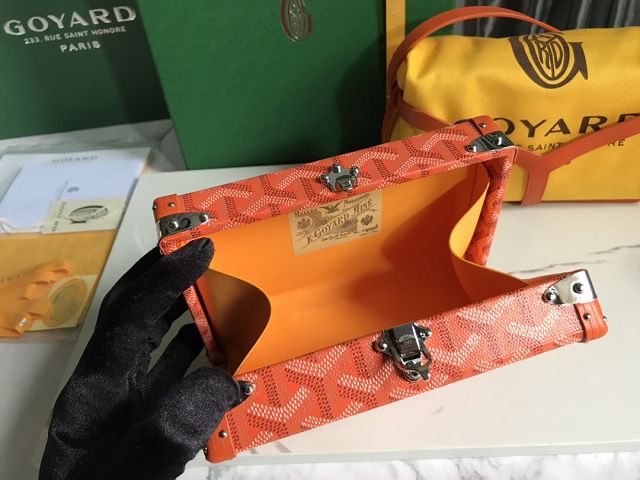 Goyard original canvas minaudiere trunk bag GY0039 orange