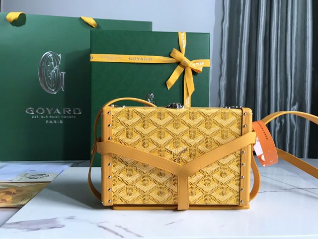 Goyard original canvas minaudiere trunk bag GY0039 yellow