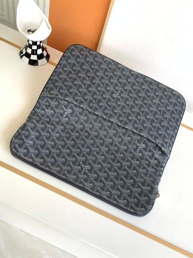 Goyard original calfskin&canvas sainte marie MM clutch GY0020 grey