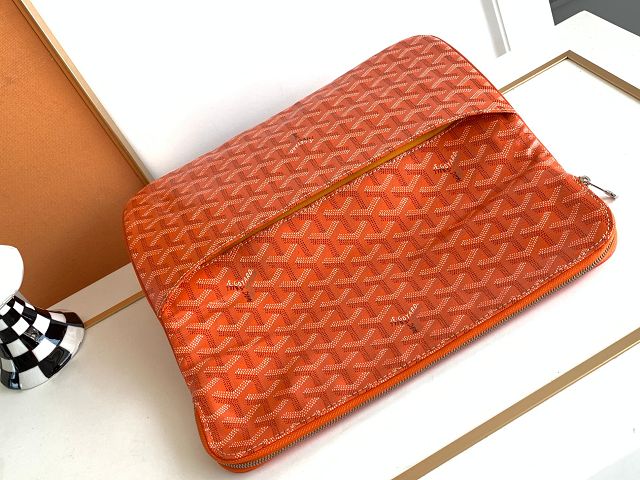 Goyard original calfskin&canvas sainte marie MM clutch GY0020 orange