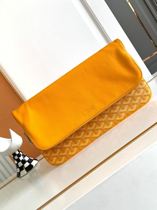 Goyard original calfskin&canvas sainte marie MM clutch GY0020 yellow