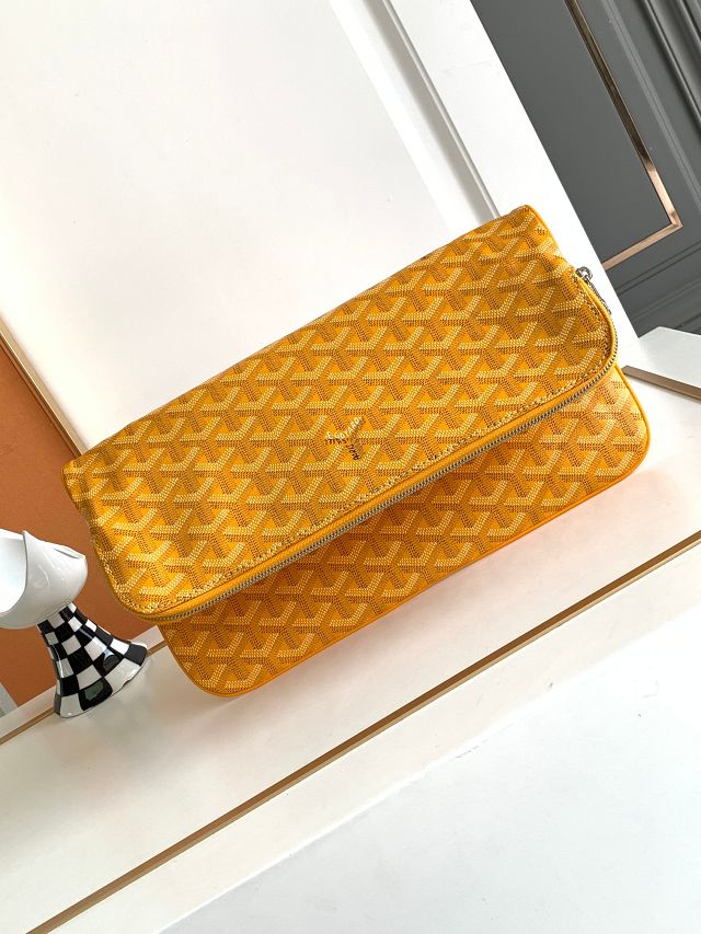 Goyard original calfskin&canvas sainte marie MM clutch GY0020 yellow