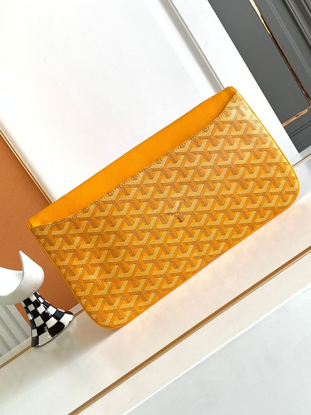 Goyard original calfskin&canvas sainte marie MM clutch GY0020 yellow