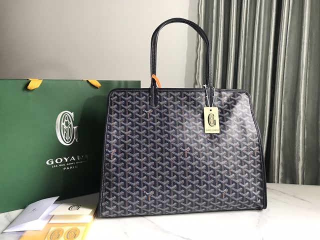 Goyard original canvas hardy PM bag GY0051 navy blue