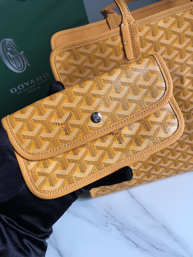 Goyard original canvas hardy PM bag GY0051 yellow