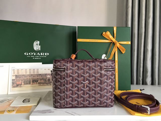 Goyard original canvas muse vanity case GY0052 burgundy