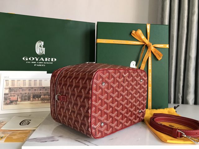 Goyard original canvas muse vanity case GY0052 red